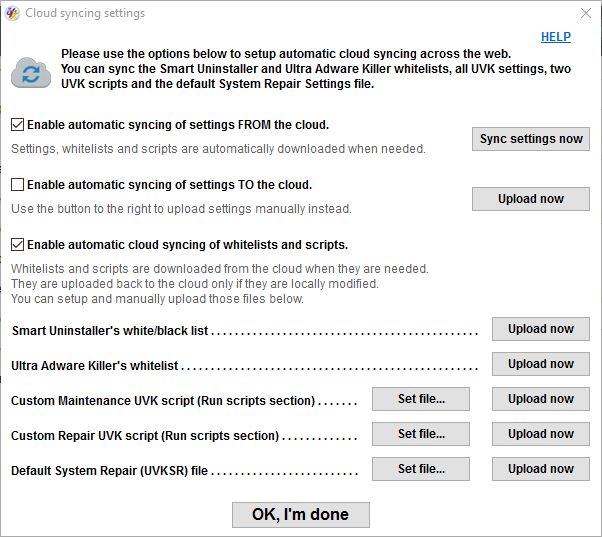 Cloud Sync config