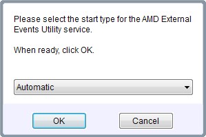 Select service start type